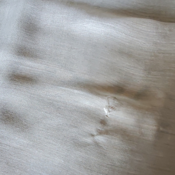 Vintage gray scarf with white fringe - Picture 2 of 3